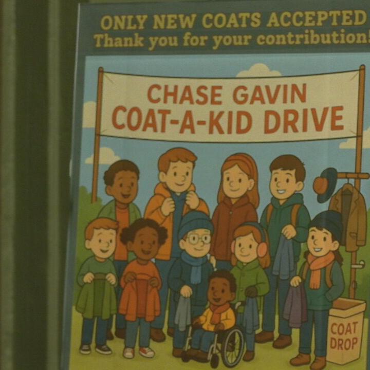 Gavin Chase Coat-A-Kid drive